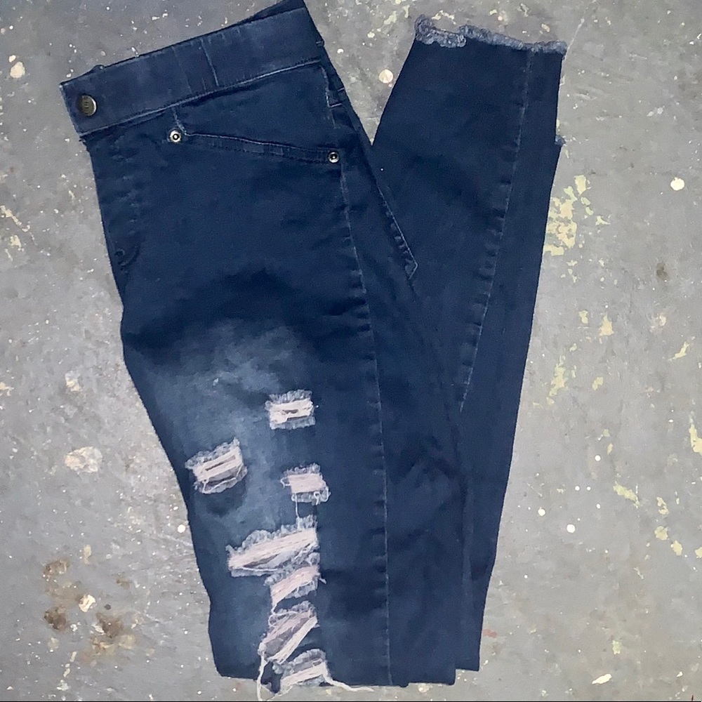 Dark blue jeans